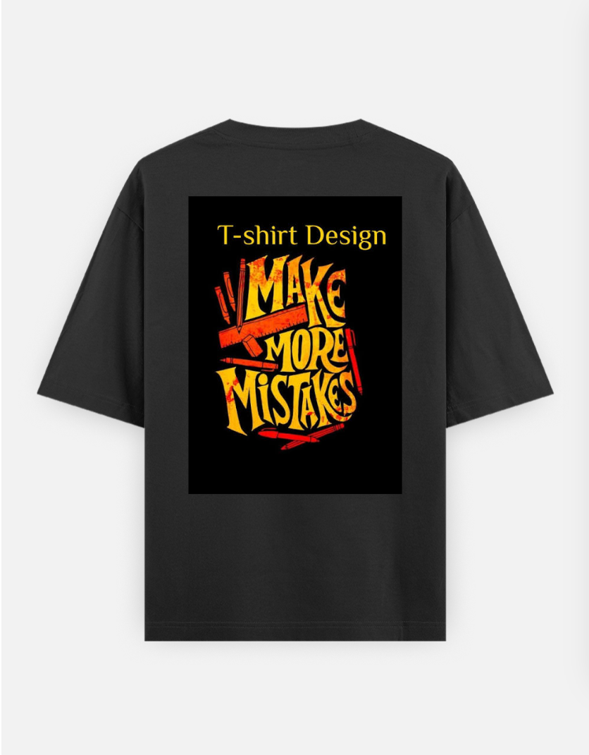 Oversizwmed printed t shirts Oversized T-shirt (Back print) by Rishabh 