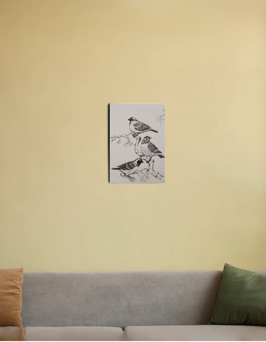 Sparrows 8"x12" Canvas Poster by @rashmittabaruah