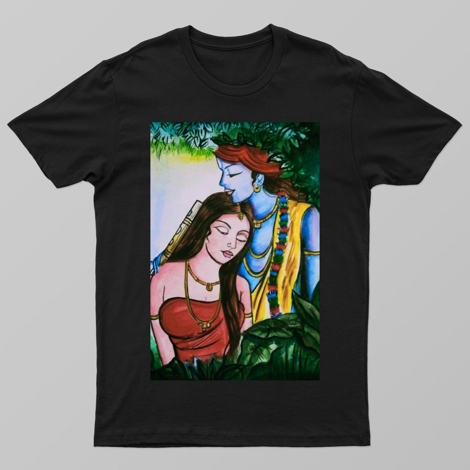 Krisha and Radha Unisex T-shirt by Anisha Bhagat