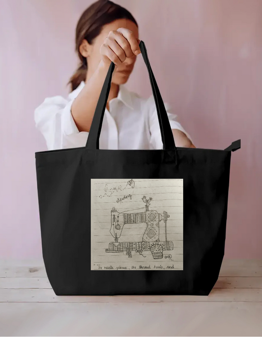 Stitching machine on bags Everyday Large Tote Bag by Purva bafna