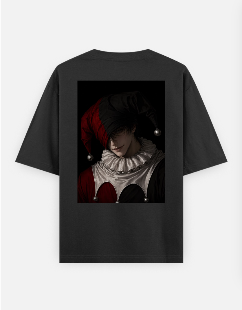 Jester Oversized T-shirt (Back print) by @dishita_00008