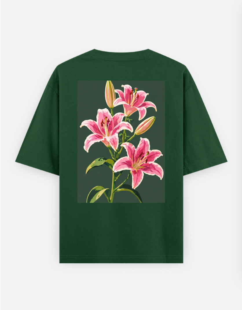 Lily Oversized T-shirt (Back print) by @dishita_00008