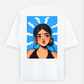 Cute girl Oversized T-shirt (Back print) by nisha naik