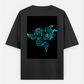 'Neon Snake', 'Cyber Snake glow', Electric Serpent' ,'Neon Viper', 'Glowing Snake Art' Oversized T-shirt (Back print) by juli kumari