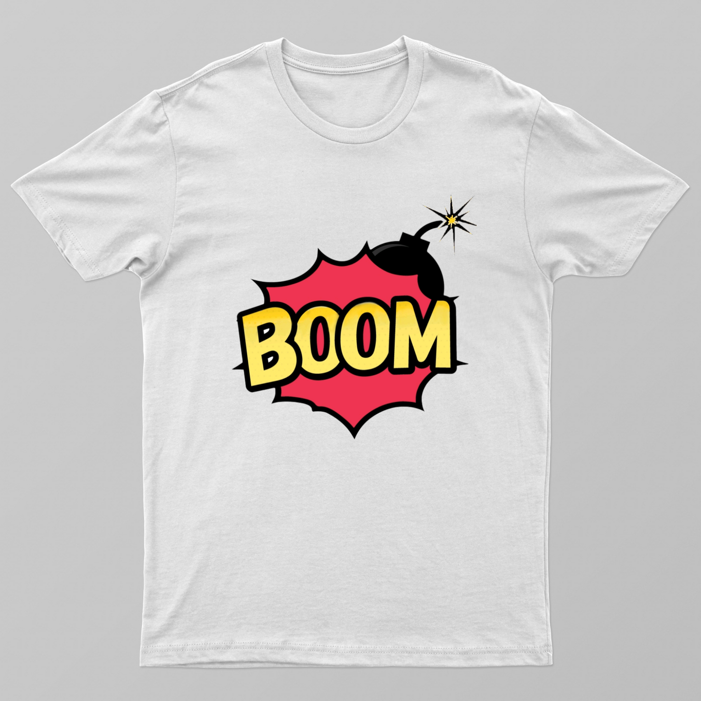 Comical funky BOOM Unisex T-shirt by Laiba Sameen