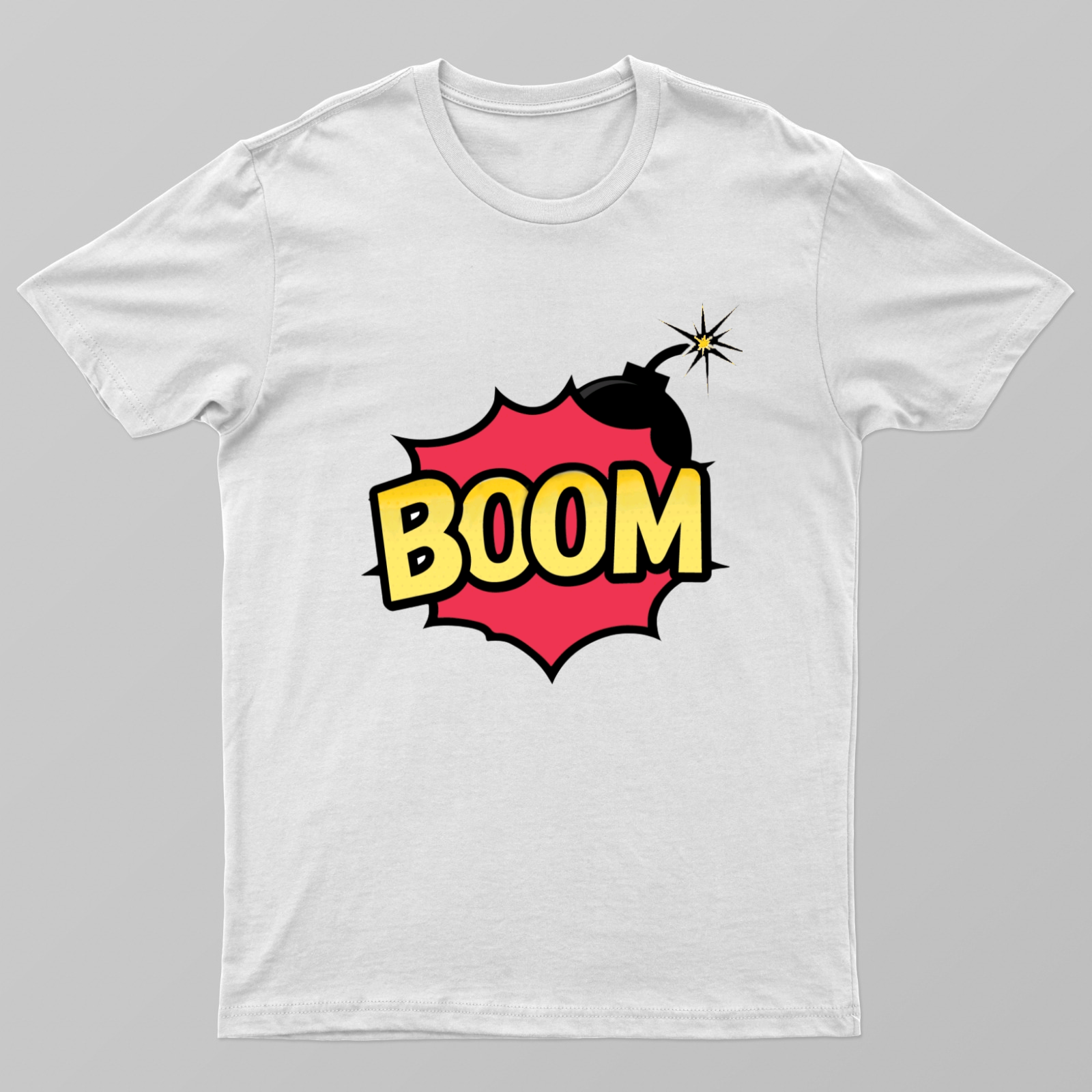 Comical funky BOOM Unisex T-shirt by Laiba Sameen