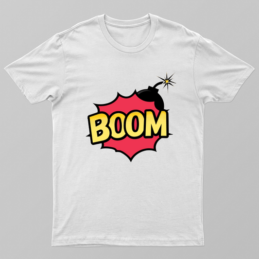 Comical funky BOOM Unisex T-shirt by Laiba Sameen