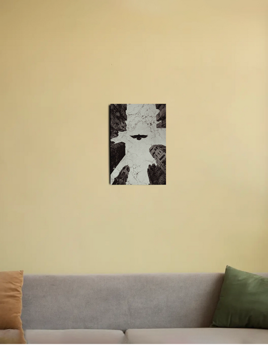 Wings Over Ruins 8"x12" Canvas Poster by @snehashishdevgon