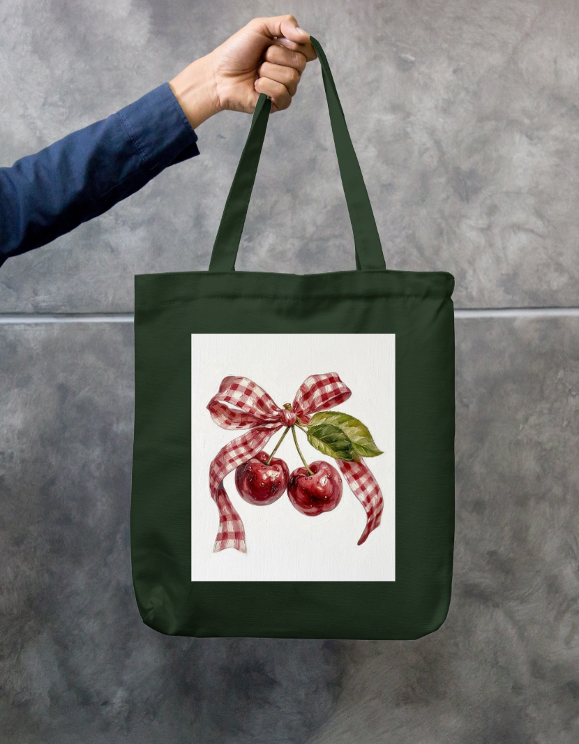 Cherry bag Zipper Tote Bag by @dishita_00008