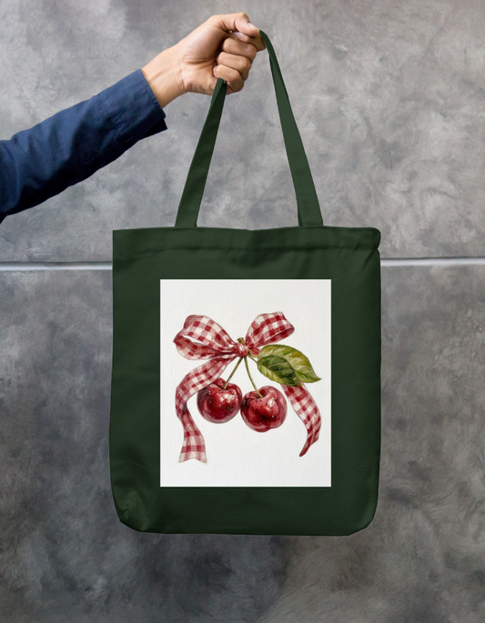 Cherry bag Zipper Tote Bag by @dishita_00008