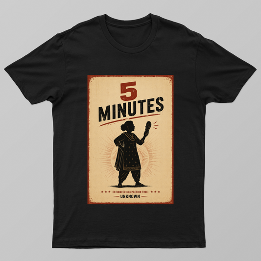 Mission: 5 Minutes Unisex T-shirt by Varun Arora