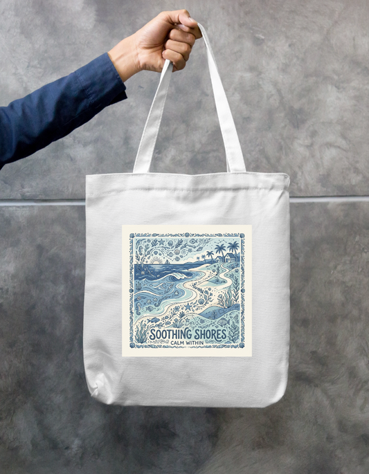 Peaceful beach doodles Zipper Tote Bag by @mahvish_27
