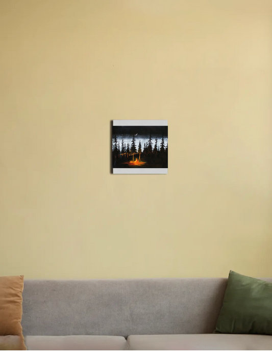 Nights of winter 8"x8" Canvas Poster by Anisha Bhagat