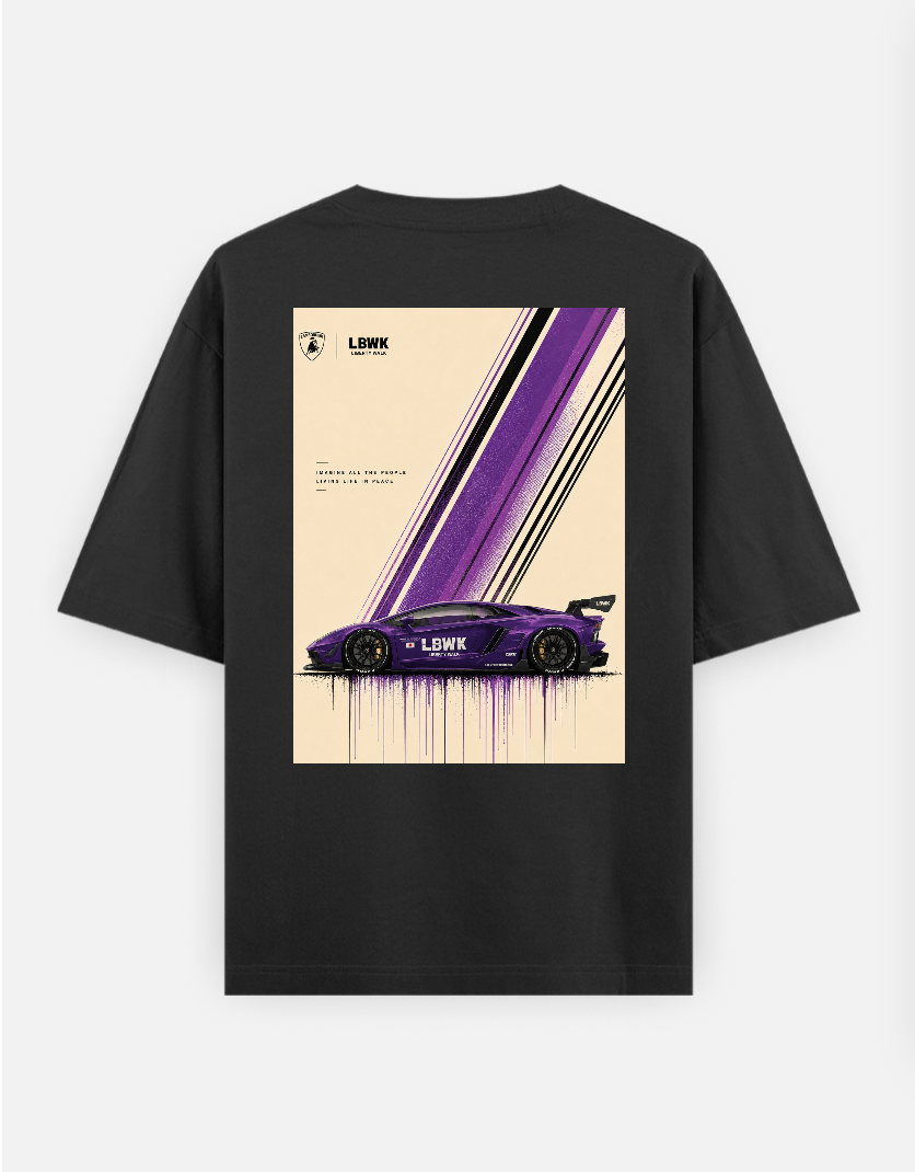 LBWK Lambo Oversized T-shirt (Back print) by @hustle.4life