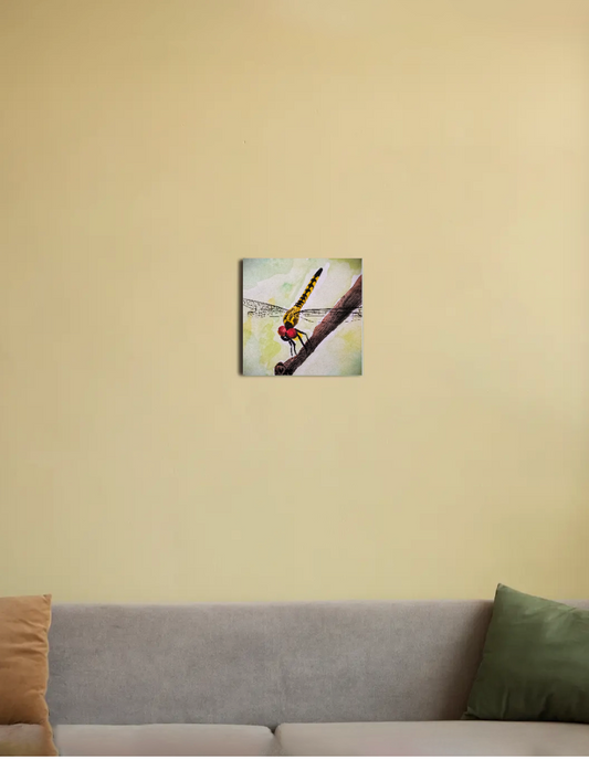 DRAGONFLY 8"x8" Canvas Poster by Vaishali C