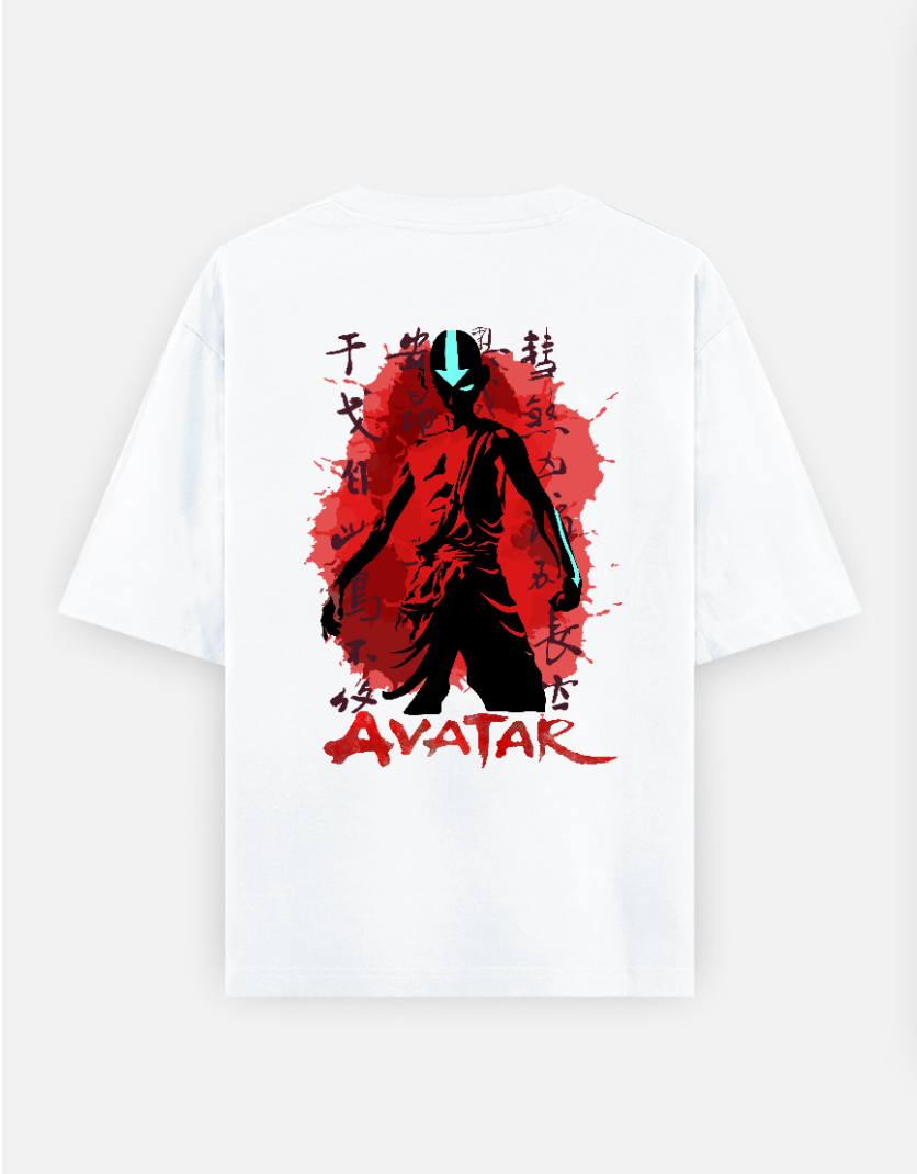 Aang: The last Airbender Oversized T-shirt (Back print) by @sarangdhar_by_kunal