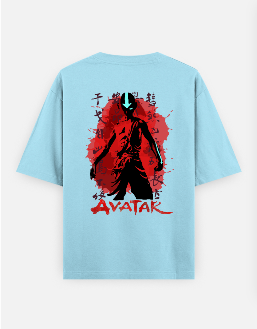 Aang: The last Airbender Oversized T-shirt (Back print) by @sarangdhar_by_kunal