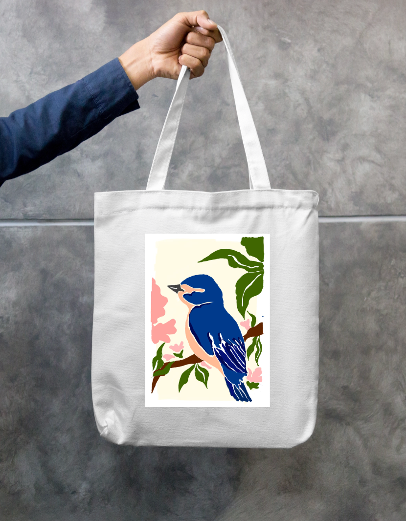 Bird Zipper Tote Bag by @sneha._.chakraborty