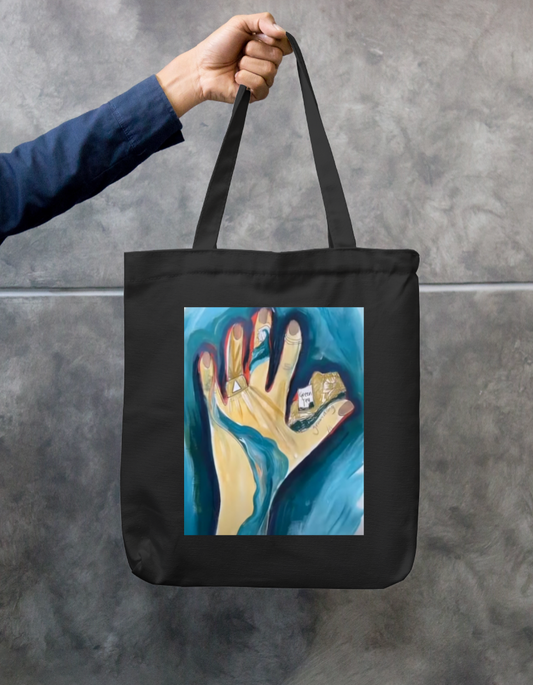 Hand Zipper Tote Bag by @sneha._.chakraborty