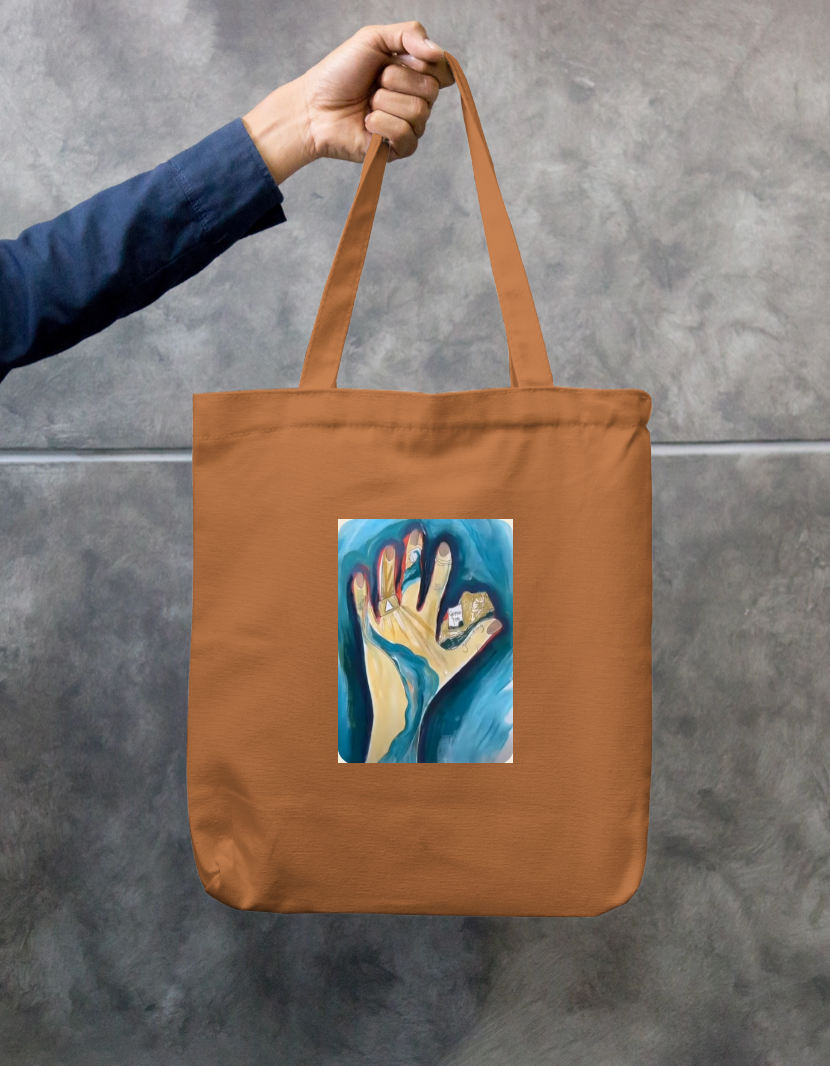 Hand Zipper Tote Bag by @sneha._.chakraborty