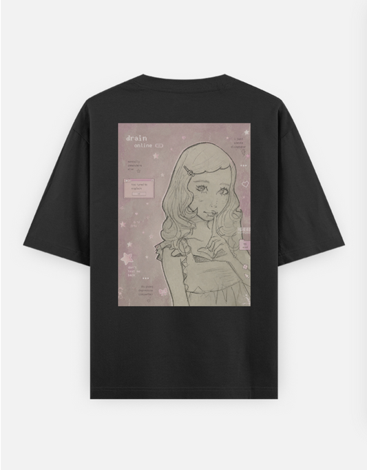 Soft girl syndrome Oversized T-shirt (Back print) by Tamarind