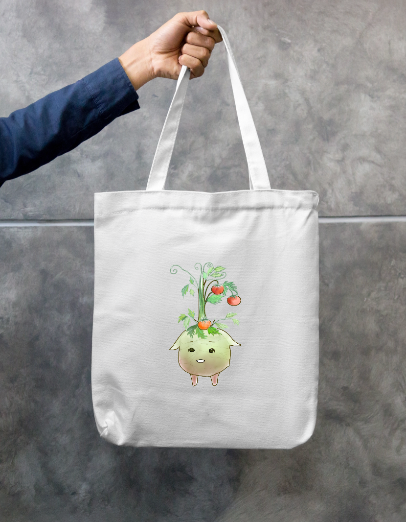 Cute tomato plant Zipper Tote Bag by Vedhika