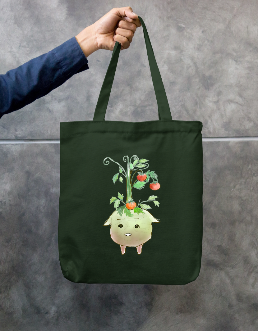 Cute tomato plant Zipper Tote Bag by Vedhika