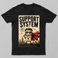 Coffee Support System Unisex T-shirt by Varun Arora