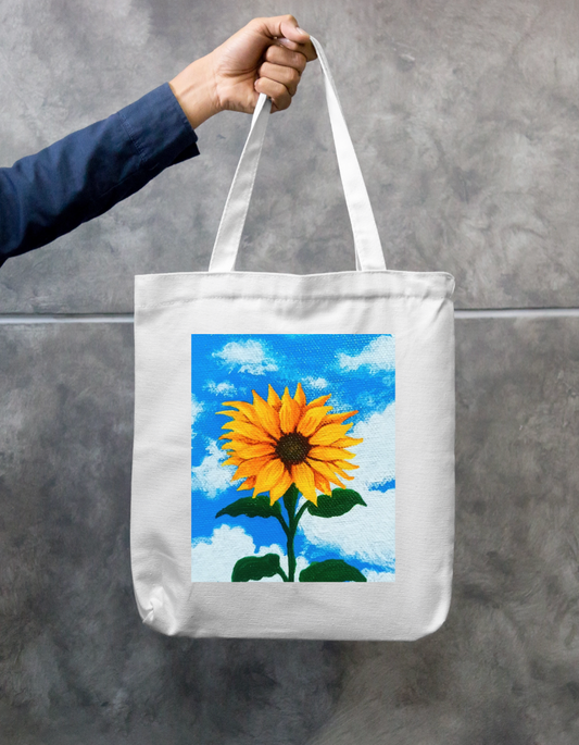 Sunflower Zipper Tote Bag by Manish Pawar
