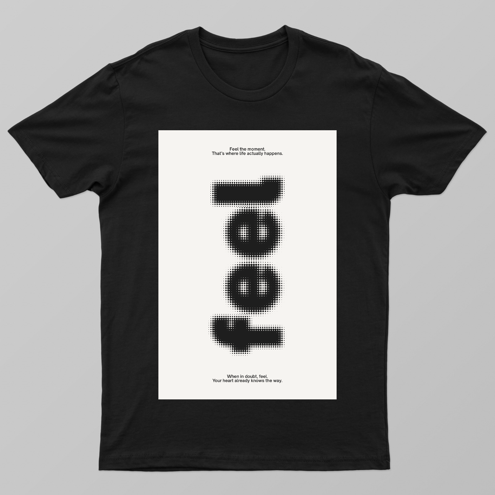Feel Typography Minimalist T-Shirt Design Unisex T-shirt by @becca