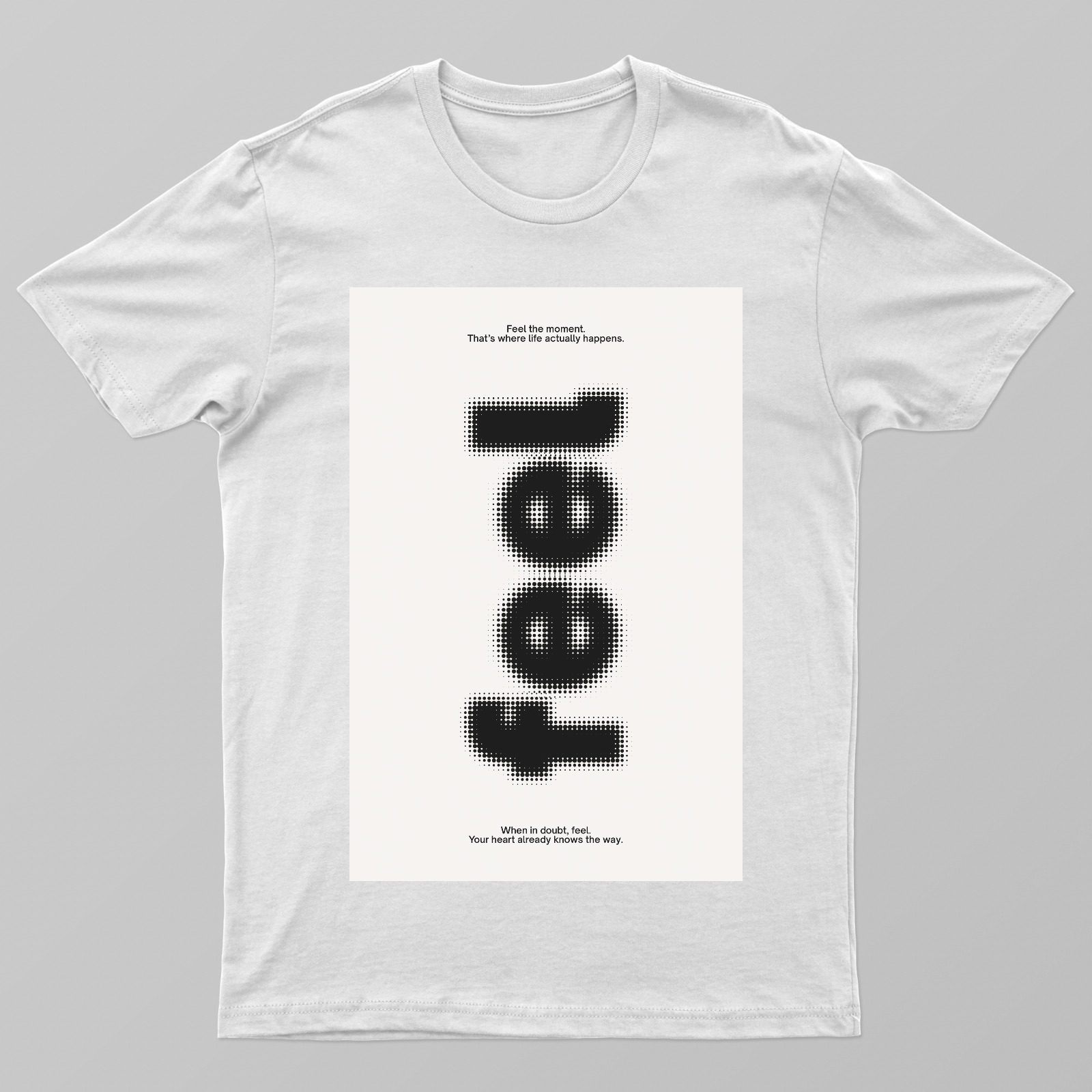 Feel Typography Minimalist T-Shirt Design Unisex T-shirt by @becca