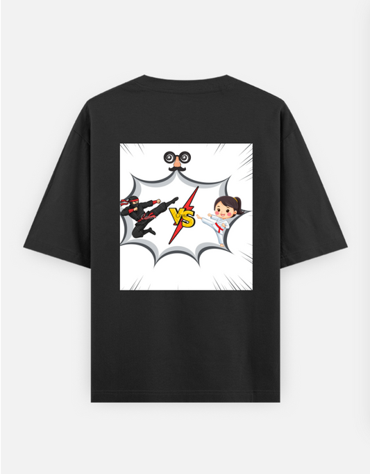 Cartoon T shirt Oversized T-shirt (Back print) by @ameena_ajmal_