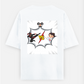 Cartoon T shirt Oversized T-shirt (Back print) by @ameena_ajmal_