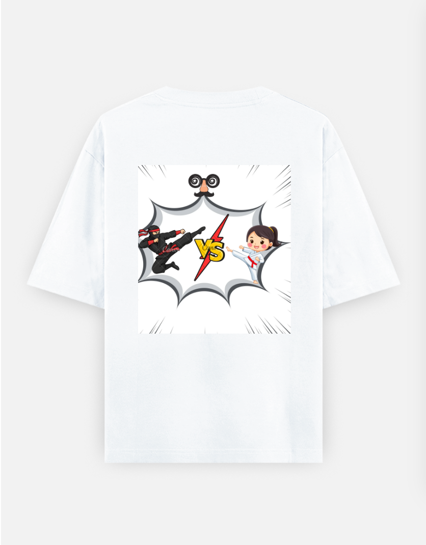 Cartoon T shirt Oversized T-shirt (Back print) by @ameena_ajmal_