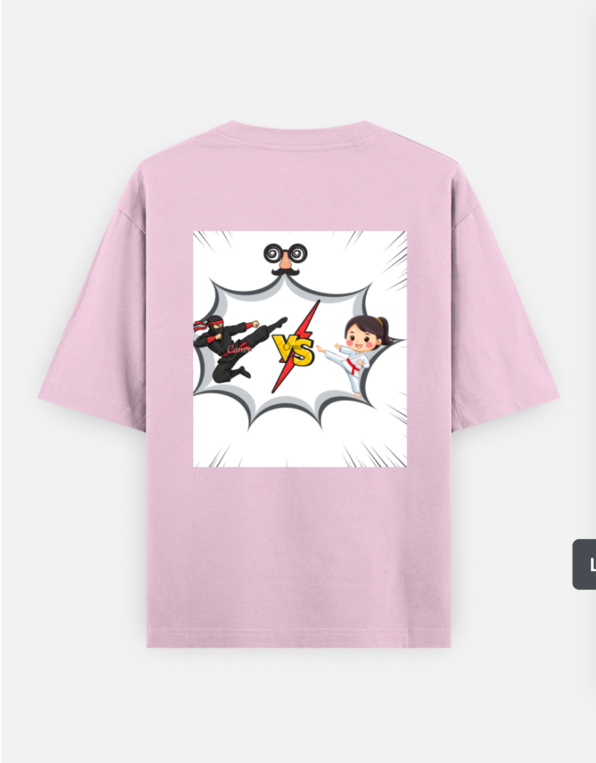 Cartoon T shirt Oversized T-shirt (Back print) by @ameena_ajmal_