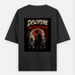🩸 Discipline Over Motivation Oversized T-shirt (Back print) by Rinza 