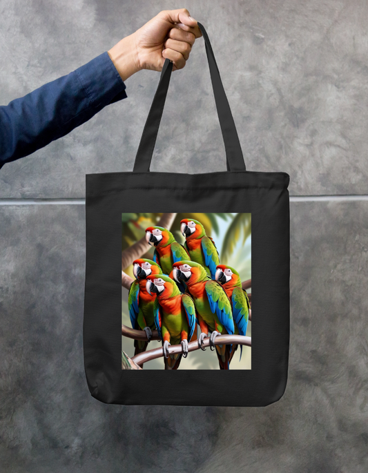 Tropical Chitter-Chatter, Six of a Kind Zipper Tote Bag by @sticktoworld