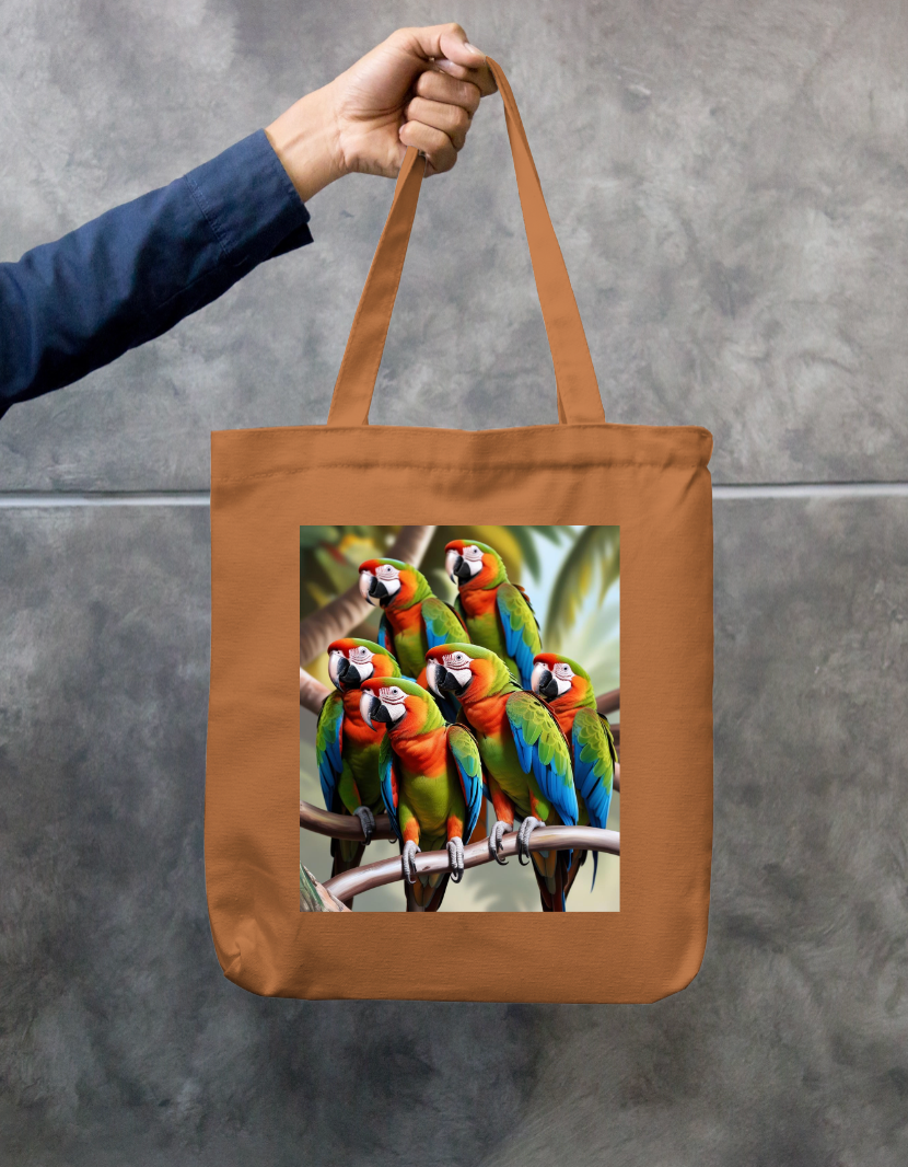Tropical Chitter-Chatter, Six of a Kind Zipper Tote Bag by @sticktoworld
