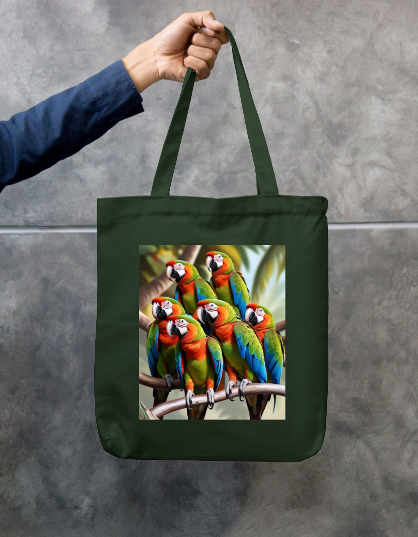 Tropical Chitter-Chatter, Six of a Kind Zipper Tote Bag by @sticktoworld