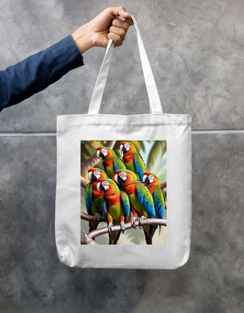 Tropical Chitter-Chatter, Six of a Kind Zipper Tote Bag by @sticktoworld