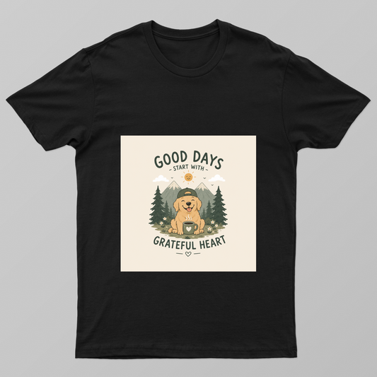 Cute Kawaii Dog Coffee Nature Typography T-Shirt Design Unisex T-shirt by Rohini Gudivaka