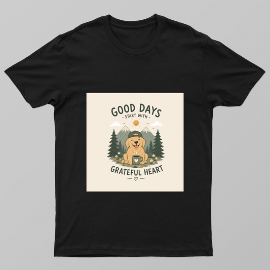 Cute Kawaii Dog Coffee Nature Typography T-Shirt Design" Unisex T-shirt by Rohini Gudivaka