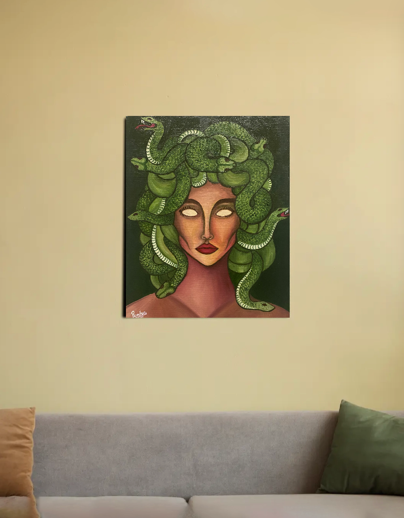Medusa 16"x20" Canvas Poster by @prishaaaa13_