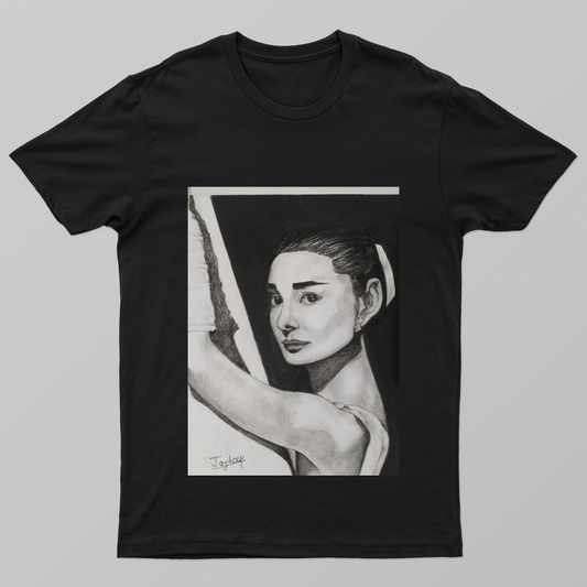 Audrey Hepburn illustration Unisex T-shirt by @joydeep6647