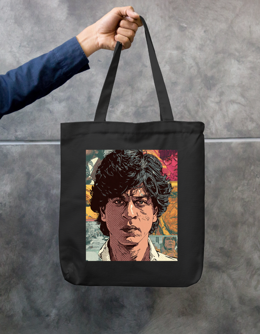 SRK Comic Design Tote Bag Zipper Tote Bag by @rd_digital_store