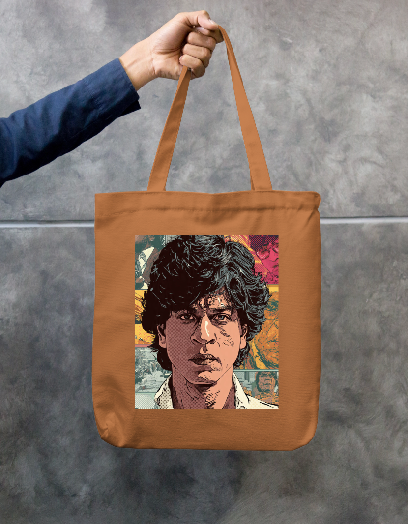 SRK Comic Design Tote Bag Zipper Tote Bag by @rd_digital_store
