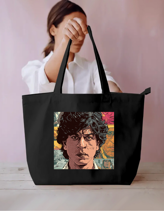 SRK Comic Design Tote Bag Everyday Large Tote Bag by @rd_digital_store
