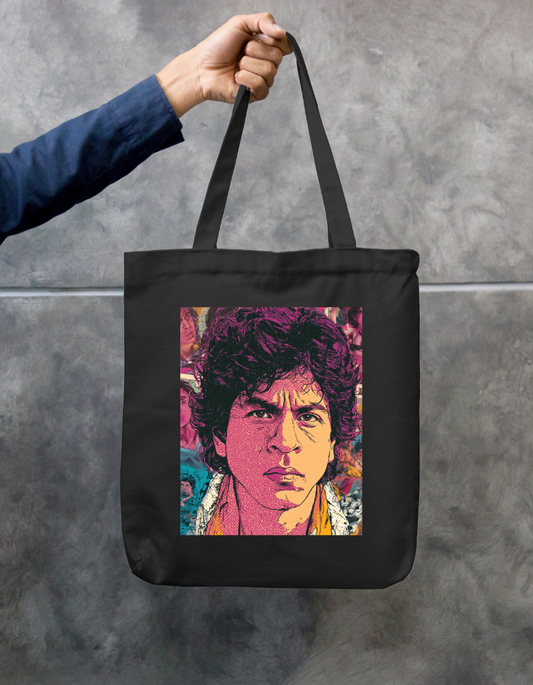SRK Comic Design Tote Bag Zipper Tote Bag by @rd_digital_store