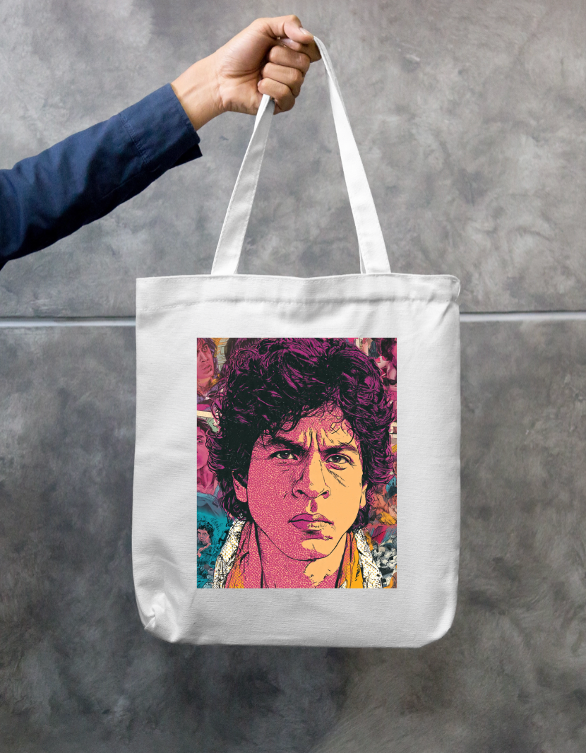 SRK Comic Design Tote Bag Zipper Tote Bag by @rd_digital_store