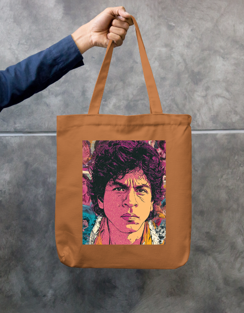 SRK Comic Design Tote Bag Zipper Tote Bag by @rd_digital_store
